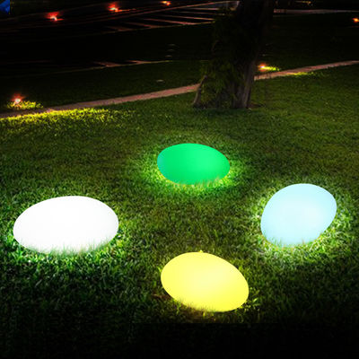 PE Plastik LED Taş Işık Su geçirmez Şarj edilebilir Ev Dekorasyonu için Renk Değiştirme
