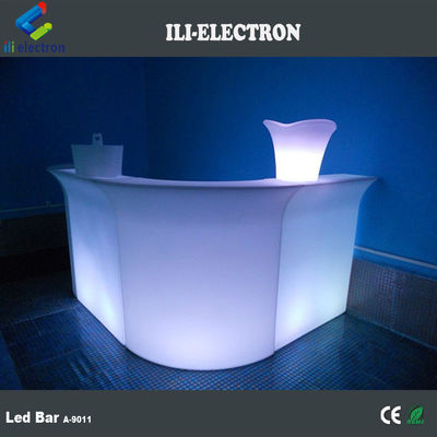 aydınlatılmış LED köşeli bar masası