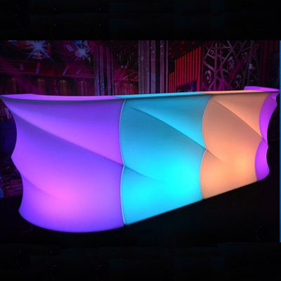 Dalga şekli Işıklı LED Bar Çekmece, Dışarıda Işıklı Bar Masası Su geçirmez