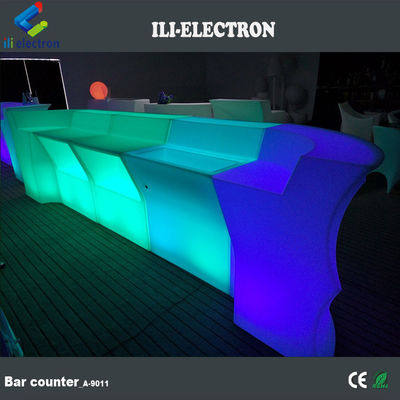 Dalga şekli Işıklı LED Bar Çekmece, Dışarıda Işıklı Bar Masası Su geçirmez