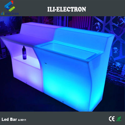 Parlak kokteyl masası / parlak mobil kokteyl bar tezgahı / LED taşınabilir kokteyl barı