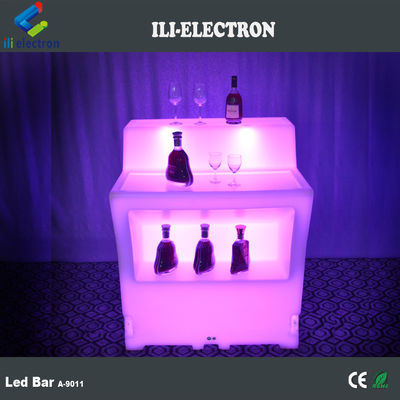 Parlak kokteyl masası / parlak mobil kokteyl bar tezgahı / LED taşınabilir kokteyl barı
