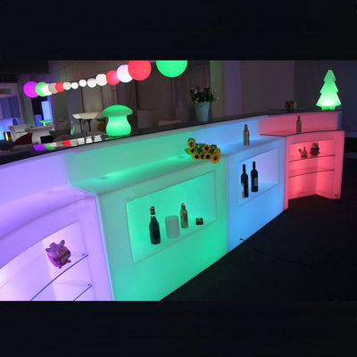 Ticari Plastik Modern Restoran LED Bar Masası CE ROHS UL