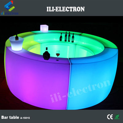 Ticari Plastik Modern Restoran LED Bar Masası CE ROHS UL