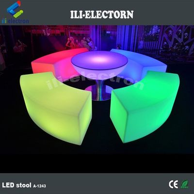 Elektronik poker masası sandalyesi parlak masa LED mobilya seti