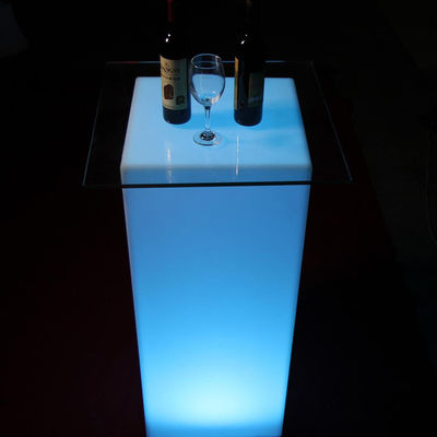 Şarj edilebilir lityum pilli modern RGB LED Parlaklık Mobilya Masaları