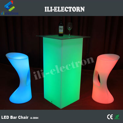 Şarj edilebilir lityum pilli modern RGB LED Parlaklık Mobilya Masaları