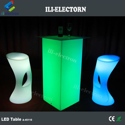 Şarj edilebilir lityum pilli modern RGB LED Parlaklık Mobilya Masaları