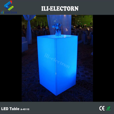 Şarj edilebilir lityum pilli modern RGB LED Parlaklık Mobilya Masaları