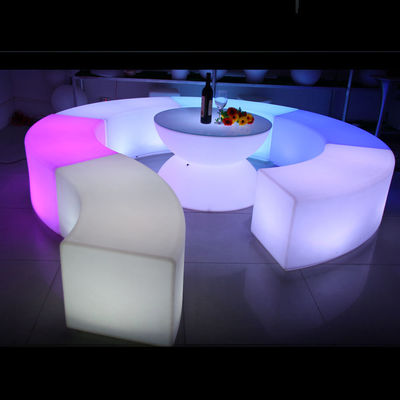 Renk Değişen LED Parlama Mobilya, Şarj edilebilir LED Lounge Sandalye OEM