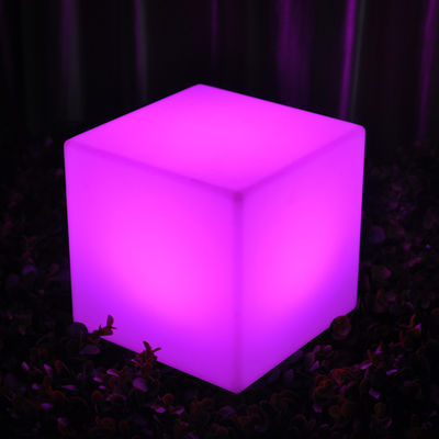 Muti-Color LED aydınlatılmış küp tabure 40 cm şarj edilebilir uzaktan kumanda