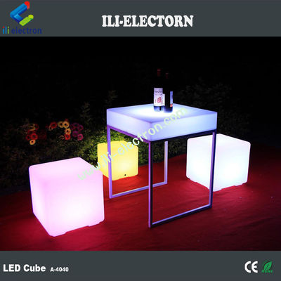 Işıklı LED küp tabure küp sandalye