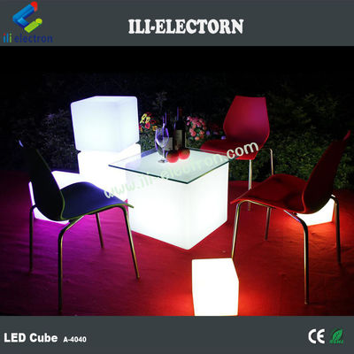 Işıklı LED küp tabure küp sandalye