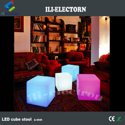 LED şarj edilebilir Plastik mobilya dış mekan mobilya LED küp aydınlatması