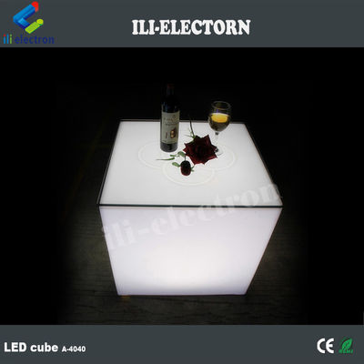 LED şarj edilebilir Plastik mobilya dış mekan mobilya LED küp aydınlatması