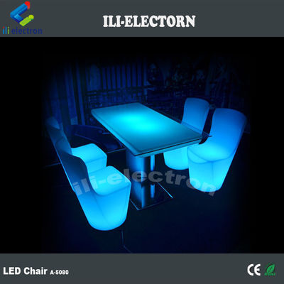 LED mobilya Çok renkli değişken LED yemek sandalyesi