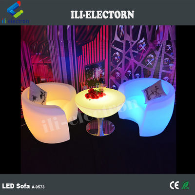 Ticari PE Plastik LED Parlak Mobilya, Işıklı LED Lounge Kanepe