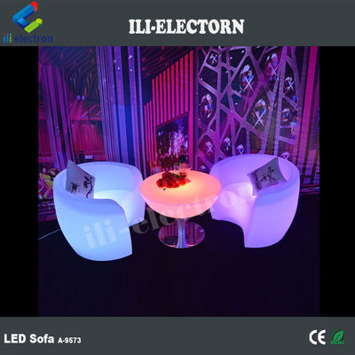 Ticari PE Plastik LED Parlak Mobilya, Işıklı LED Lounge Kanepe