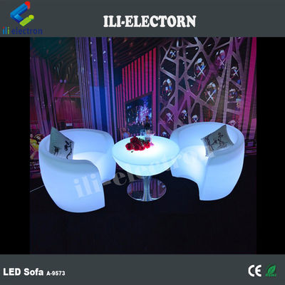 Ticari PE Plastik LED Parlak Mobilya, Işıklı LED Lounge Kanepe