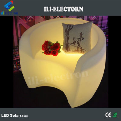 Ticari PE Plastik LED Parlak Mobilya, Işıklı LED Lounge Kanepe
