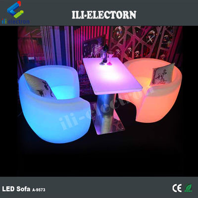 Ticari PE Plastik LED Parlak Mobilya, Işıklı LED Lounge Kanepe