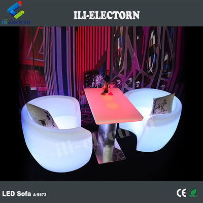 Ticari PE Plastik LED Parlak Mobilya, Işıklı LED Lounge Kanepe