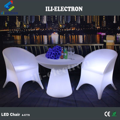 Modern Glow LED Light Up Sandalyeleri 16 Renk Değişen Gece Kulübü Barı