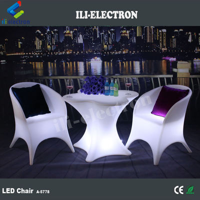 Modern Glow LED Light Up Sandalyeleri 16 Renk Değişen Gece Kulübü Barı