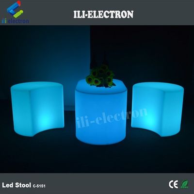 Ticari LED Parlak Mobilya Taburesi Bar için PE Plastik Malzeme