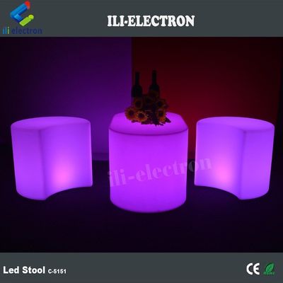 Ticari LED Parlak Mobilya Taburesi Bar için PE Plastik Malzeme