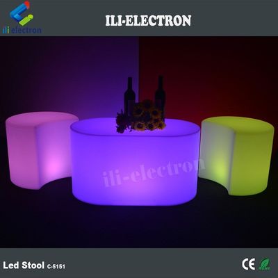 Ticari LED Parlak Mobilya Taburesi Bar için PE Plastik Malzeme