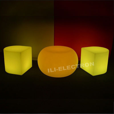Parlak şarj edilebilir plastik LED ışık sandalyeleri