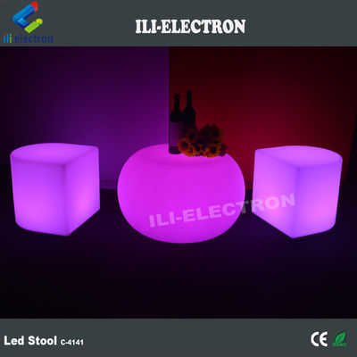 Parlak şarj edilebilir plastik LED ışık sandalyeleri