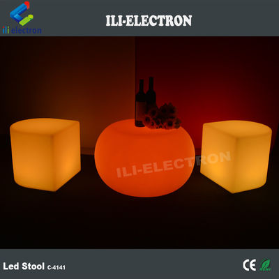 Parlak şarj edilebilir plastik LED ışık sandalyeleri