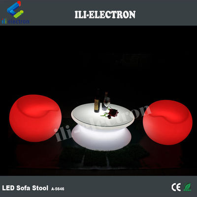 Modüler Renk Değiştiren Puff Sandalye Plastik Salon Mobilyaları LED Işıklandırma Kanepe