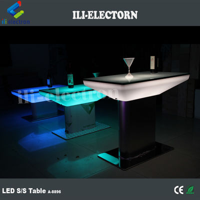 RGB uzaktan kumanda aydınlatma plastik led kare salon masası