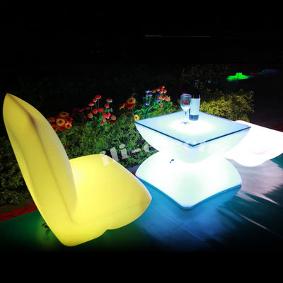 PE Plastik LED Parlak Mobilya, Parlak Kokteyl Masaları 16 Renk Değişken