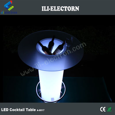 Dışarıda Yüksek Alt Patio Işığı LED Buz Kovası Cruiser Masa
