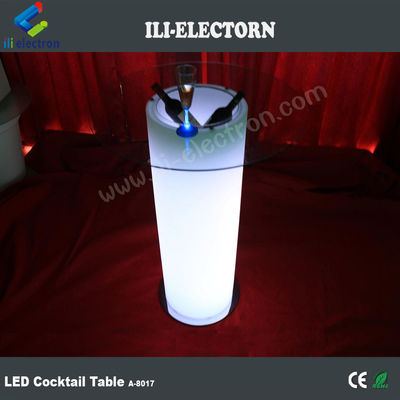 Dışarıda Yüksek Alt Patio Işığı LED Buz Kovası Cruiser Masa