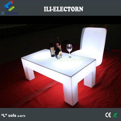 Gece kulübü / parti bahçesi / KTV / lobisi için RGB uzaktan kumanda kare LED parlak masa