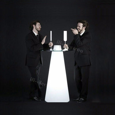 yüksek üst RGB aydınlatma bar mobilyaları LED kokteyl masası