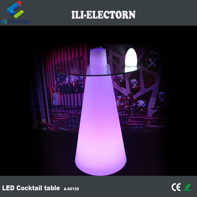 yüksek üst RGB aydınlatma bar mobilyaları LED kokteyl masası