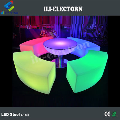 Stil Romantik Şık Led Bar Kahve Yuvarlak Kokteyl Masası IP54 PE malzemesi