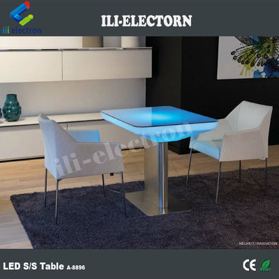 Otel Villa için LED Mobilya Plastik Parlak Bar Masası