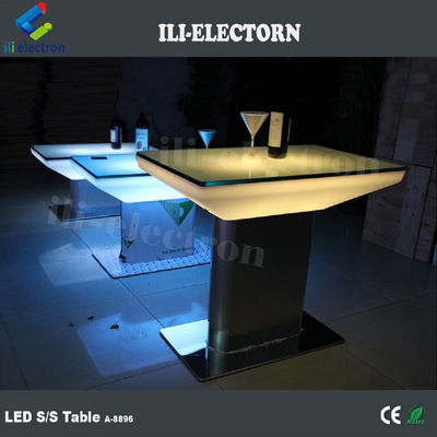 renkli LED bar mobilyaları parlak masa aydınlatma kahve masası
