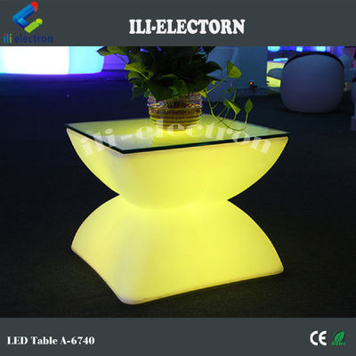 parlak LED bar masası led plastik otel kahve masası