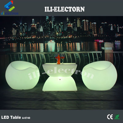 parlak LED bar masası led plastik otel kahve masası