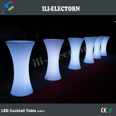 IP 65 PE plastik bahçe RGB parti ve etkinlik için aydınlatılmış kokteyl bar masası