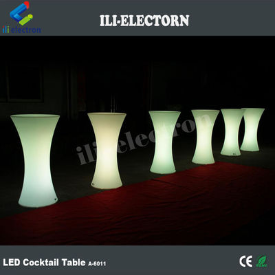 IP 65 PE plastik bahçe RGB parti ve etkinlik için aydınlatılmış kokteyl bar masası