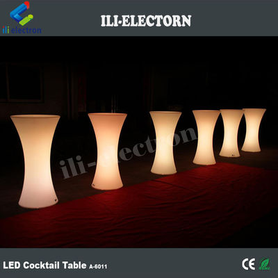 IP 65 PE plastik bahçe RGB parti ve etkinlik için aydınlatılmış kokteyl bar masası